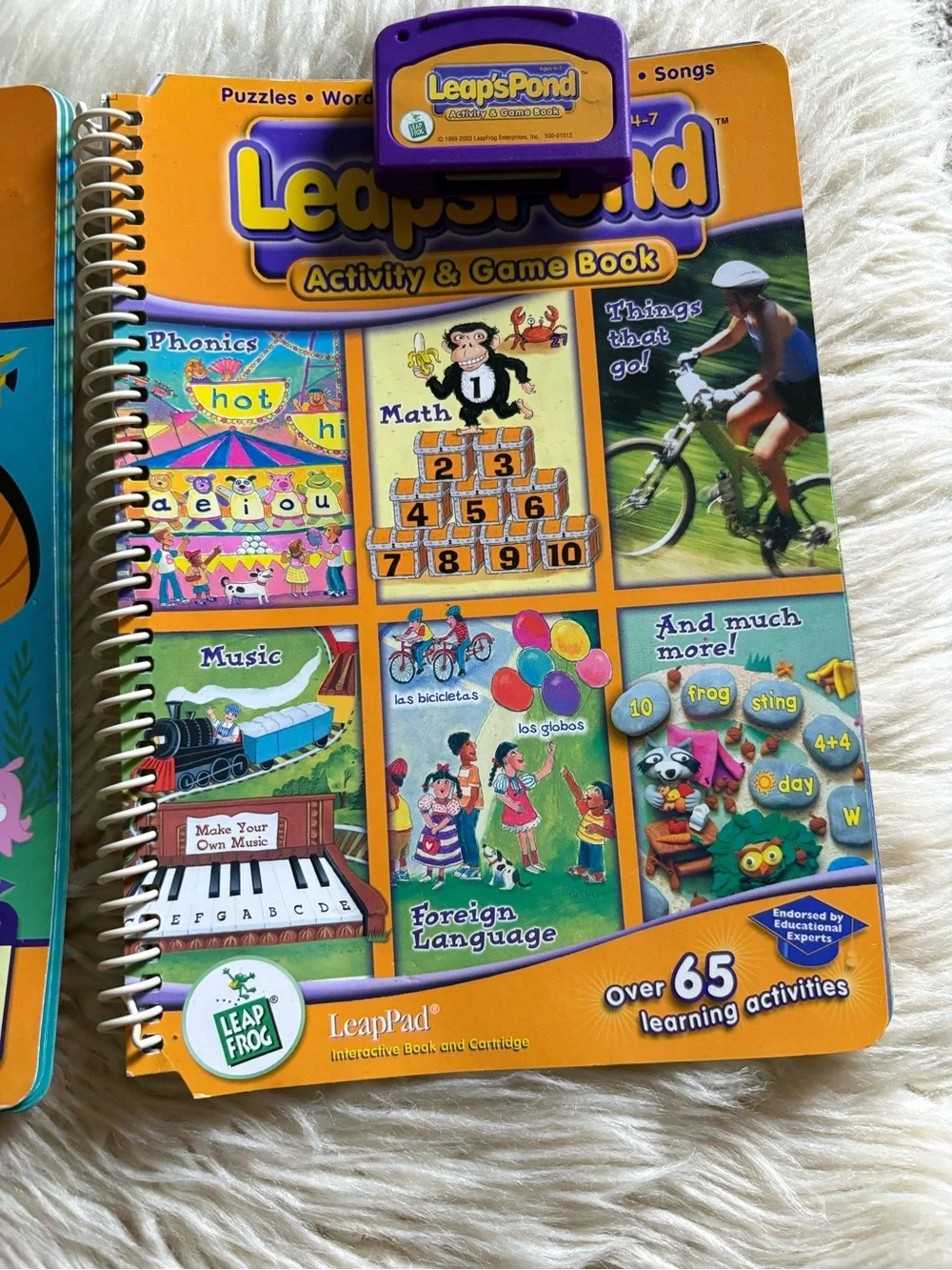4 Original Leap Frog LeapPad Learning System Book & Cartridge Sets Reading Math